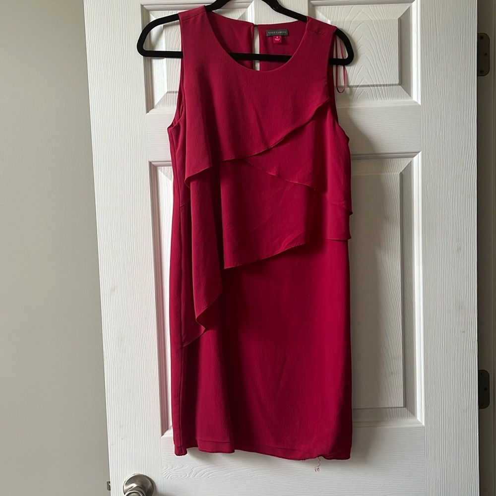 Vince Camuto Pink Ruffles Dress